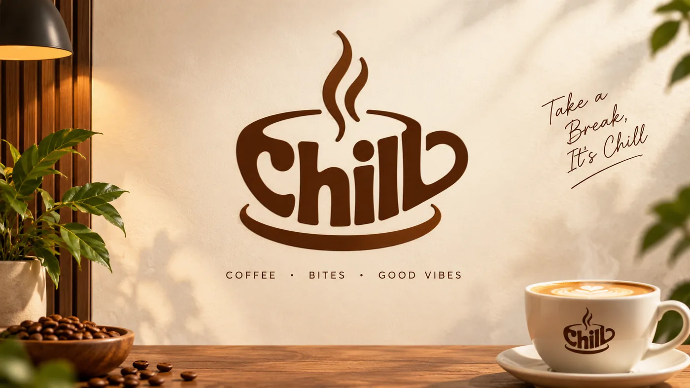 Chill Cafe brand identity visual